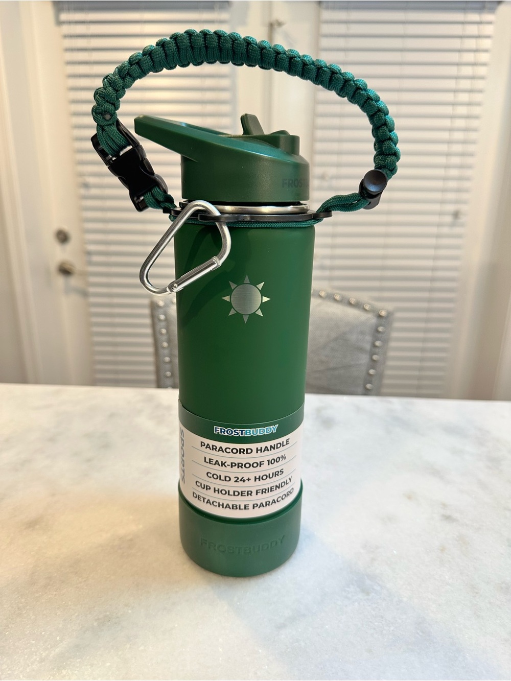Frost Buddy Hunter Green Limited Edition Universal Flip Top 24oz Water Bottle
